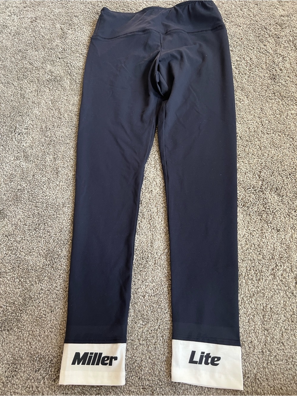 Black Women’s Leggings with Miller Lite Cuff Detail Rare! Sold out on site